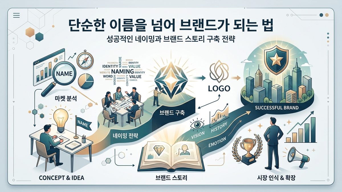 단순한 이름을 넘어 브랜드가 되는 법: 성공적인 네이밍과 브랜드 스토리 구축 전략