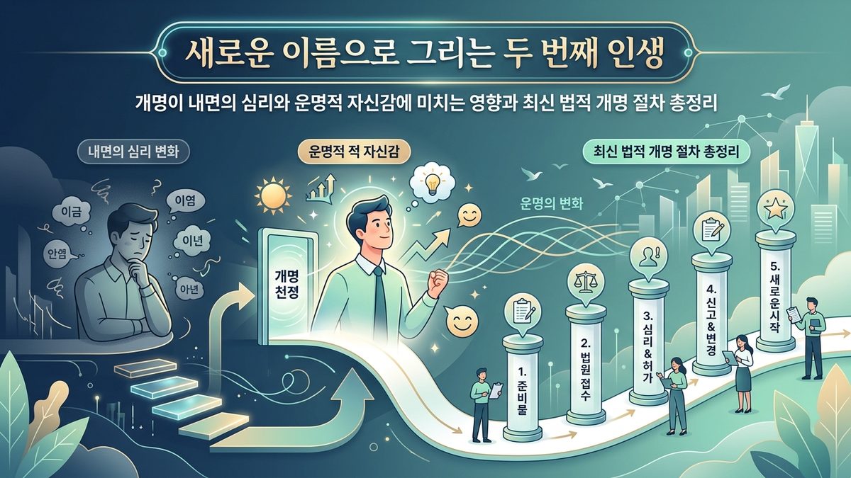 새로운 이름으로 그리는 두 번째 인생: 개명이 내면의 심리와 운명적 자신감에 미치는 영향과 최신 법적 개명 절차 총정리