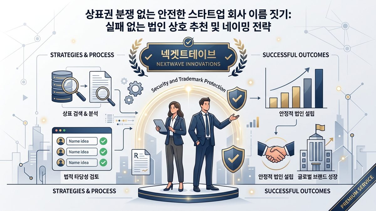 상표권 분쟁 없는 안전한 스타트업 회사 이름 짓기: 실패 없는 법인 상호 추천 및 네이밍 전략