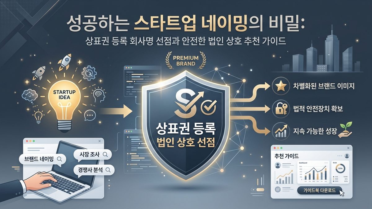 성공하는 스타트업 네이밍의 비밀: 상표권 등록 회사명 선점과 안전한 법인 상호 추천 가이드