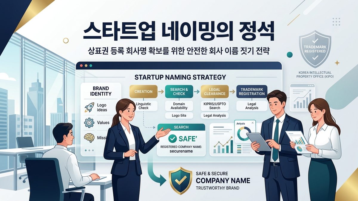 스타트업 네이밍의 정석: 상표권 등록 회사명 확보를 위한 안전한 회사 이름 짓기 전략